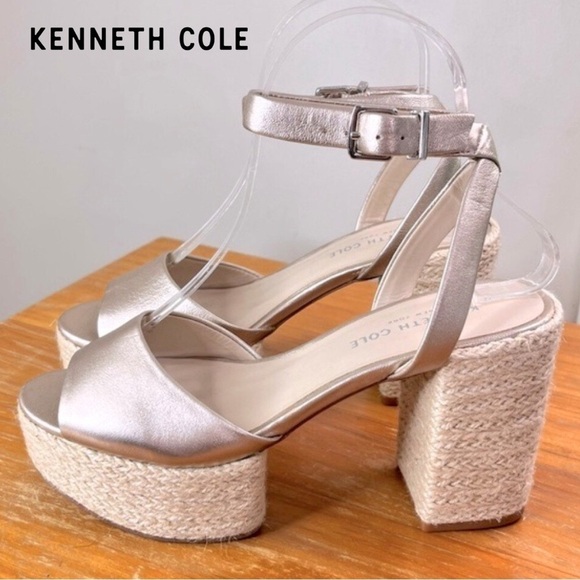 Kenneth Cole Phoenix Leather Platform Sandals - Picture 1 of 14